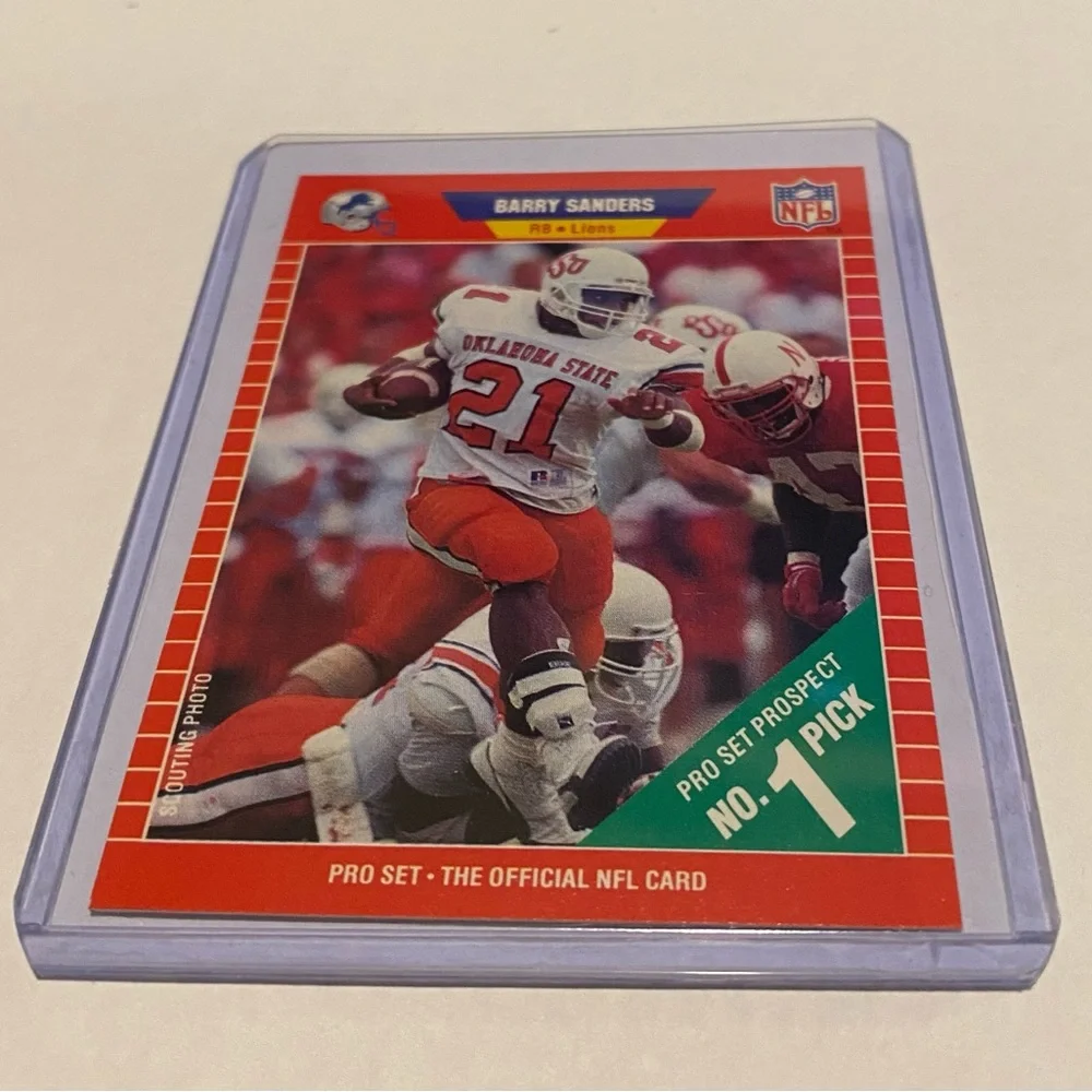 Barry Sanders 1989 Rookie card Pro set vintage 80s Vintage Collectible